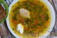 Куриный суп со щавелем, картофелем и рисом
