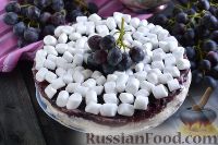 Йогуртово-сливочный торт с виноградом (без выпечки)